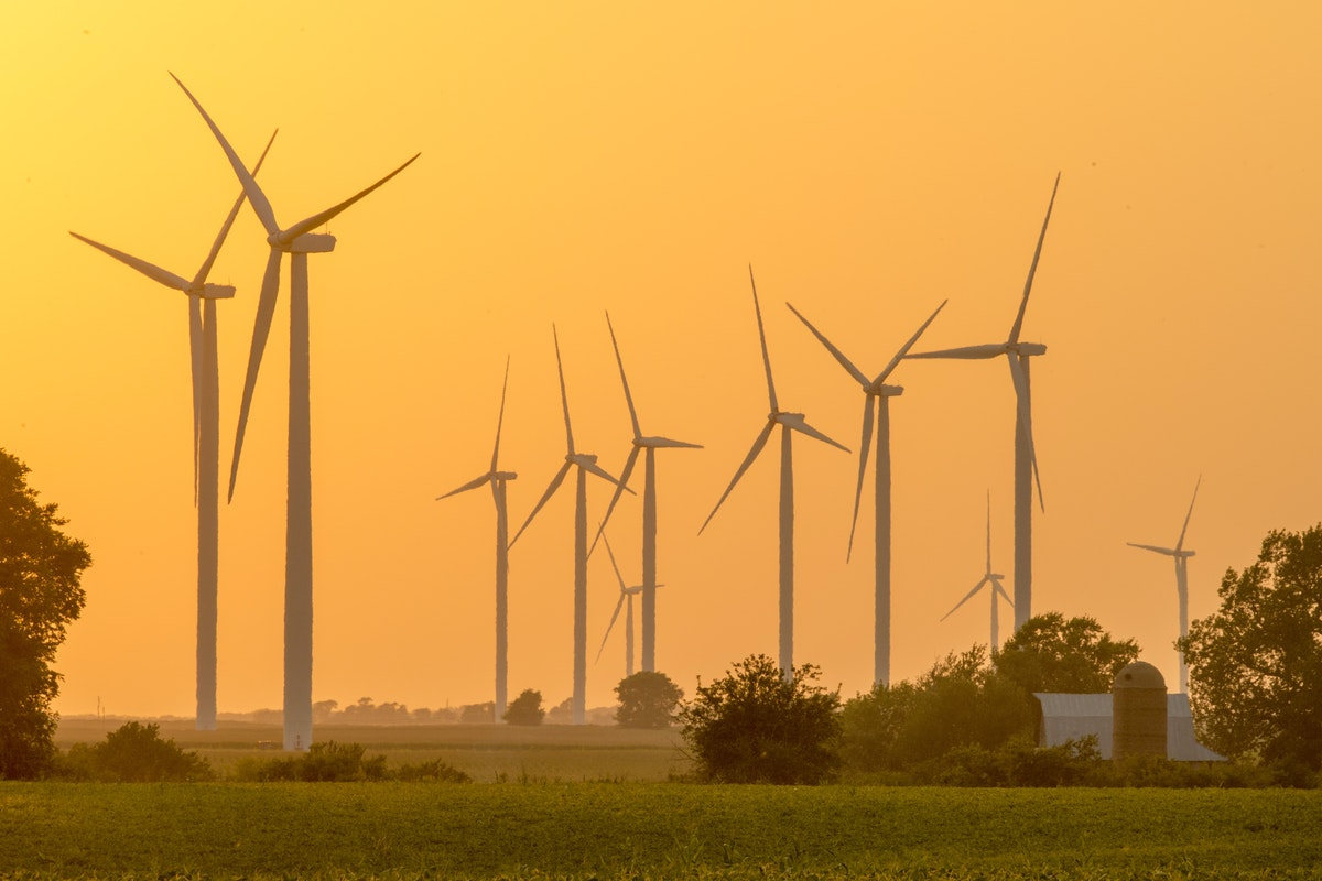 Wind farm providing clean energy